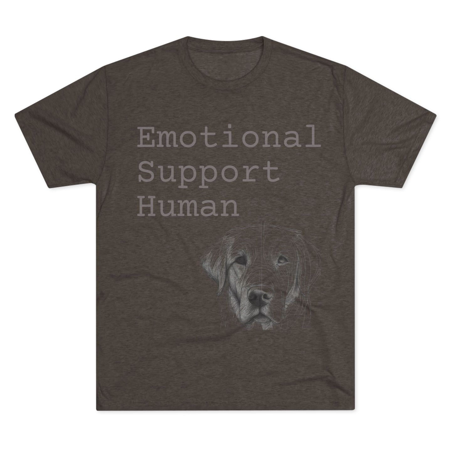 Emotional Support Human-Unisex Tri-Blend Crew Tee | Dog Lover Gift | Comfort Wear